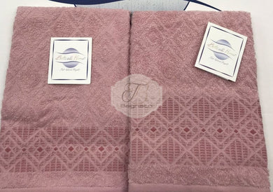 Asciugamano Set 1+1 Rombo Rosa Asciugamani