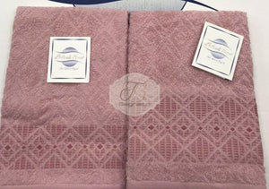 Asciugamano Set 1+1 Rombo Rosa Asciugamani