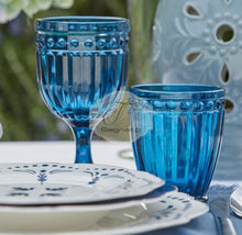 Carica l&#39;immagine nel visualizzatore di Gallery, Bicchieri Set 2 Pezzi Rilievo Preziosa Blu Oceano
