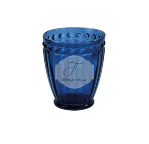 Bicchieri Set 2 Pezzi Rilievo Preziosa Blu Oceano
