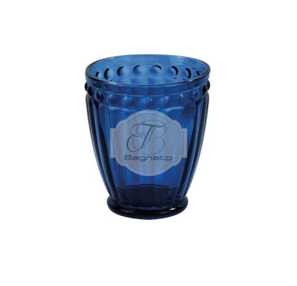 Bicchieri Set 2 Pezzi Rilievo Preziosa Blu Oceano