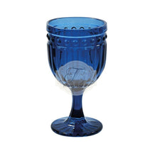 Carica l&#39;immagine nel visualizzatore di Gallery, Calici Vetro Set 2 Pezzi Preziosa Blu Oceano Bicchieri

