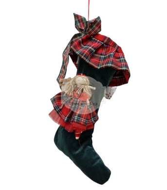 Calza Tartan Christmas Decorazioni
