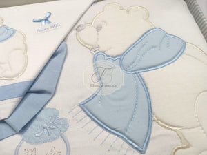 Carrozzina Sfoderabile Più Lenzuola Coordinate Teddy Blue