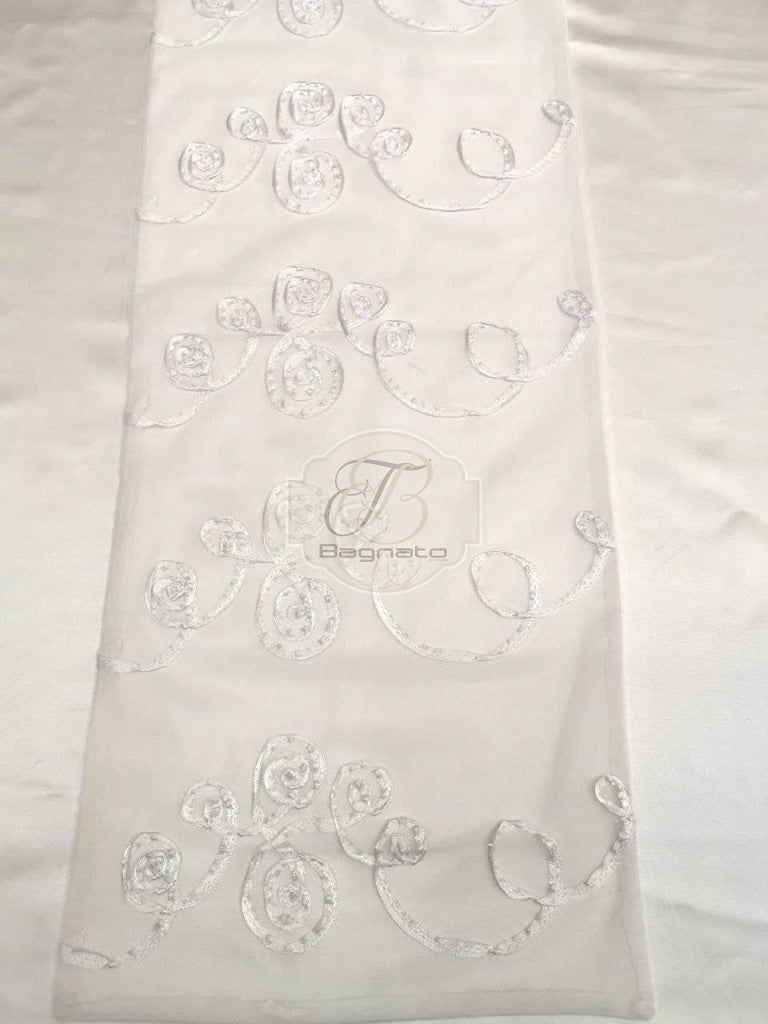 Centrini Set 3 Pezzi Elegance White Centrini
