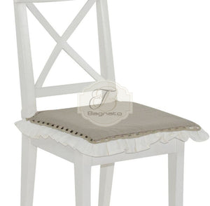 Coppia Coprisedia Lino E Cotone Ikebana Naturale Coprisedia
