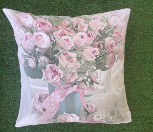 Cuscino 3D fodera bouquet rosa - Bagnato Arredotessile