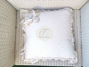 Cuscino Arredo Volant Panna