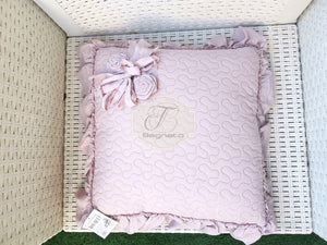 Cuscino Arredo Volant Rosa