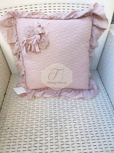 Cuscino Arredo Volant Rosa