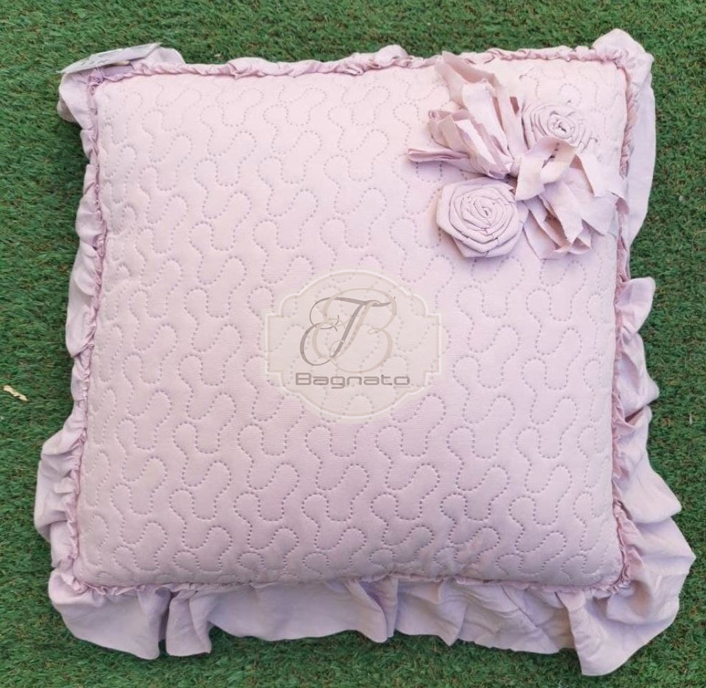 Cuscino Arredo Volant Rosa