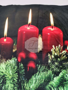 Cuscino Candele Con Luce Led Imbottito Cuscini