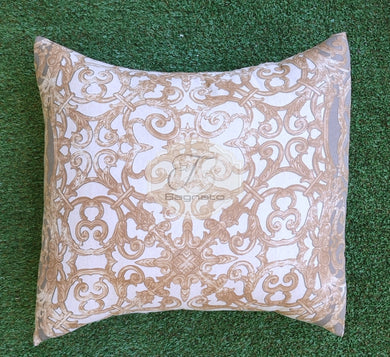 Cuscino fodera elegance stile  barocco oro-bronzo - Bagnato Arredotessile