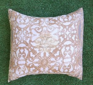 Cuscino fodera elegance stile  barocco oro-bronzo - Bagnato Arredotessile
