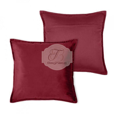 Cuscino Fodera Velluto Bordeaux Via Roma 60