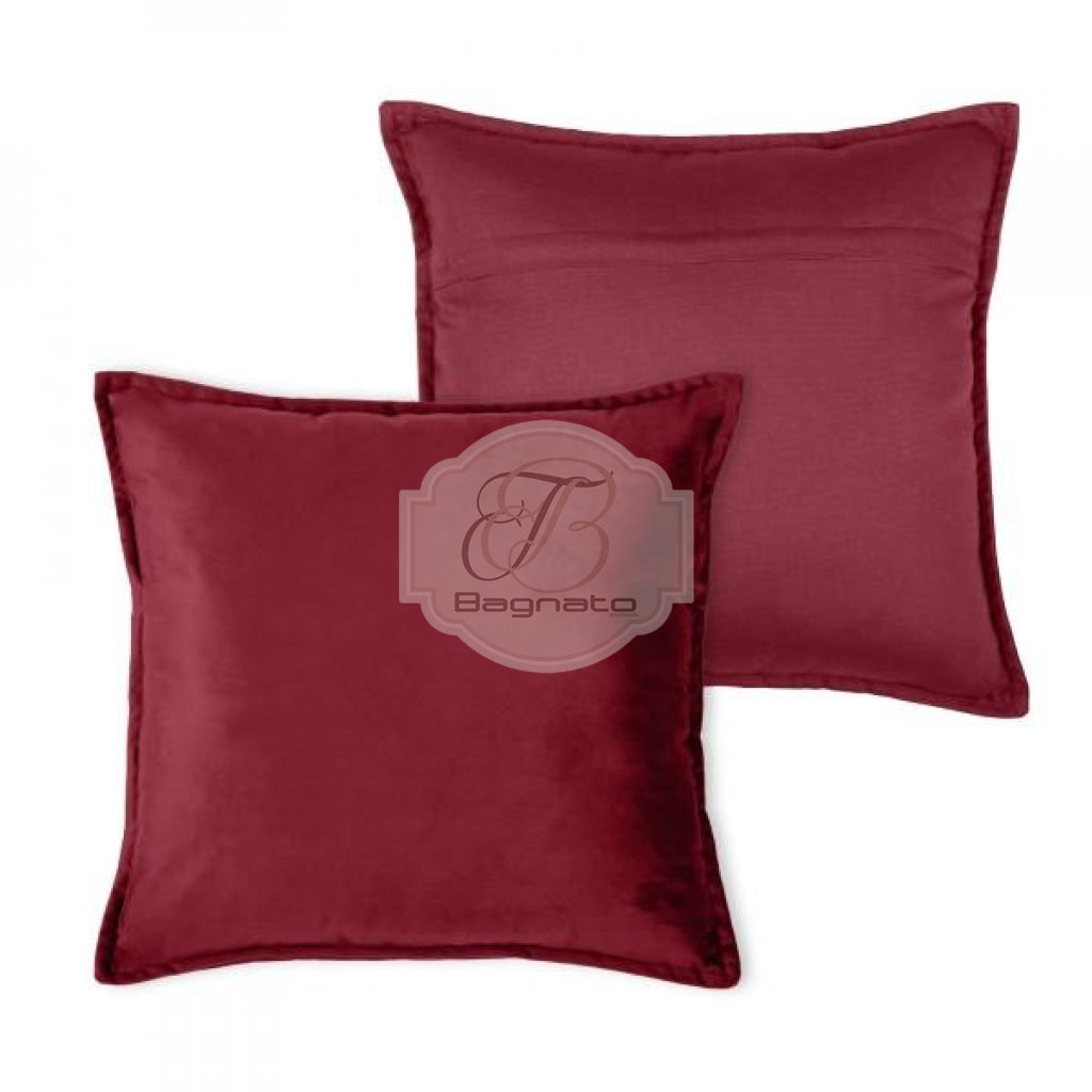 Cuscino Fodera Velluto Bordeaux Via Roma 60