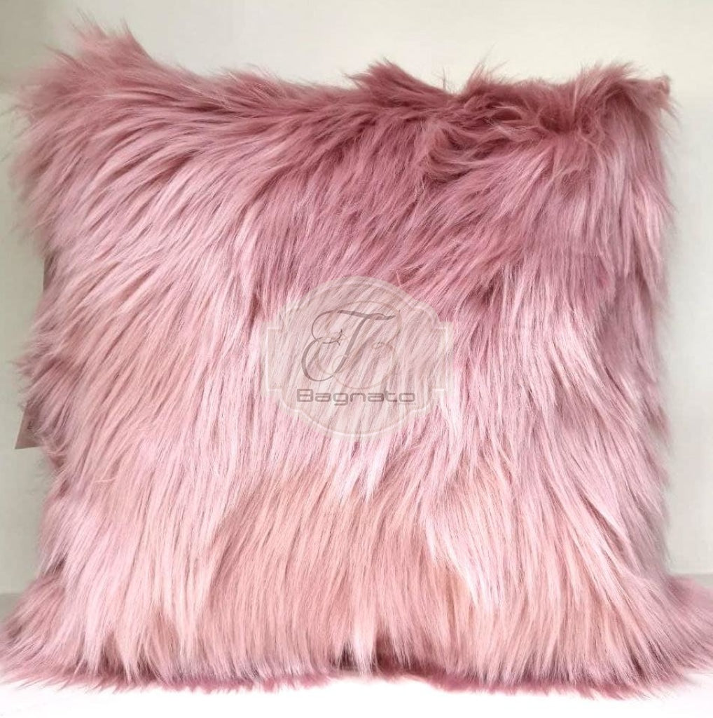 Cuscino Imbottito Pelliccia Rosa