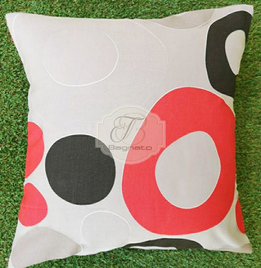 Cuscino red & black circle - Bagnato Arredotessile