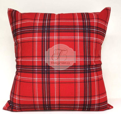 Cuscino Fodera Red Black Cube Christmas