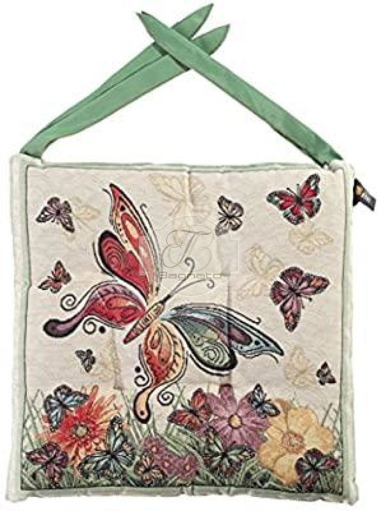 Cuscino Sedia Set 2 Pezzi Gobelin Butterfly Coprisedia