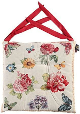 Cuscino Sedia Set 2 Pezzi Gobelin Fiori Di Campo Coprisedia