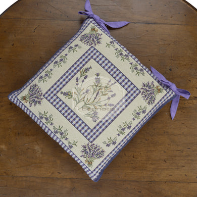 Cuscino Sedia Set 2 Pezzi Lavanda Sfoderabile