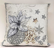 Cuscino Imbottito Rudolph Gobelin Silver Double Face