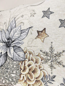 Cuscino Imbottito Rudolph Gobelin Silver Double Face