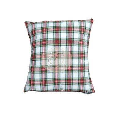 Cuscino White Cube Christmas Tartan Imbottito
