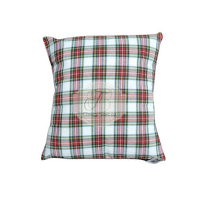 Cuscino White Cube Christmas Tartan Imbottito