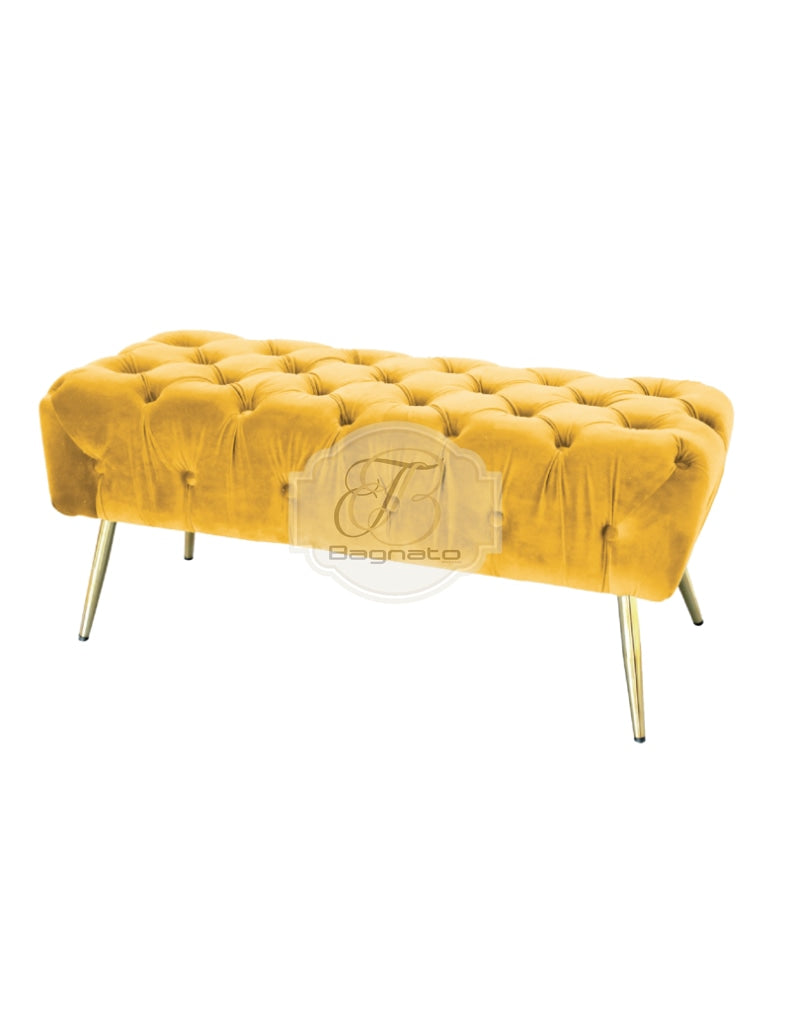 Divanetto Giallo Velluto Brandani Divanetto