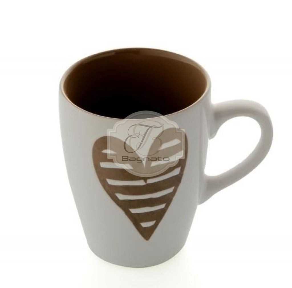 Mug Batticuore Tortora Stoneware Brandani Tazze