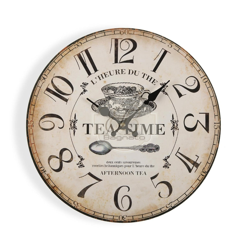 Orologio Vintage Metal Tea Time Orologio