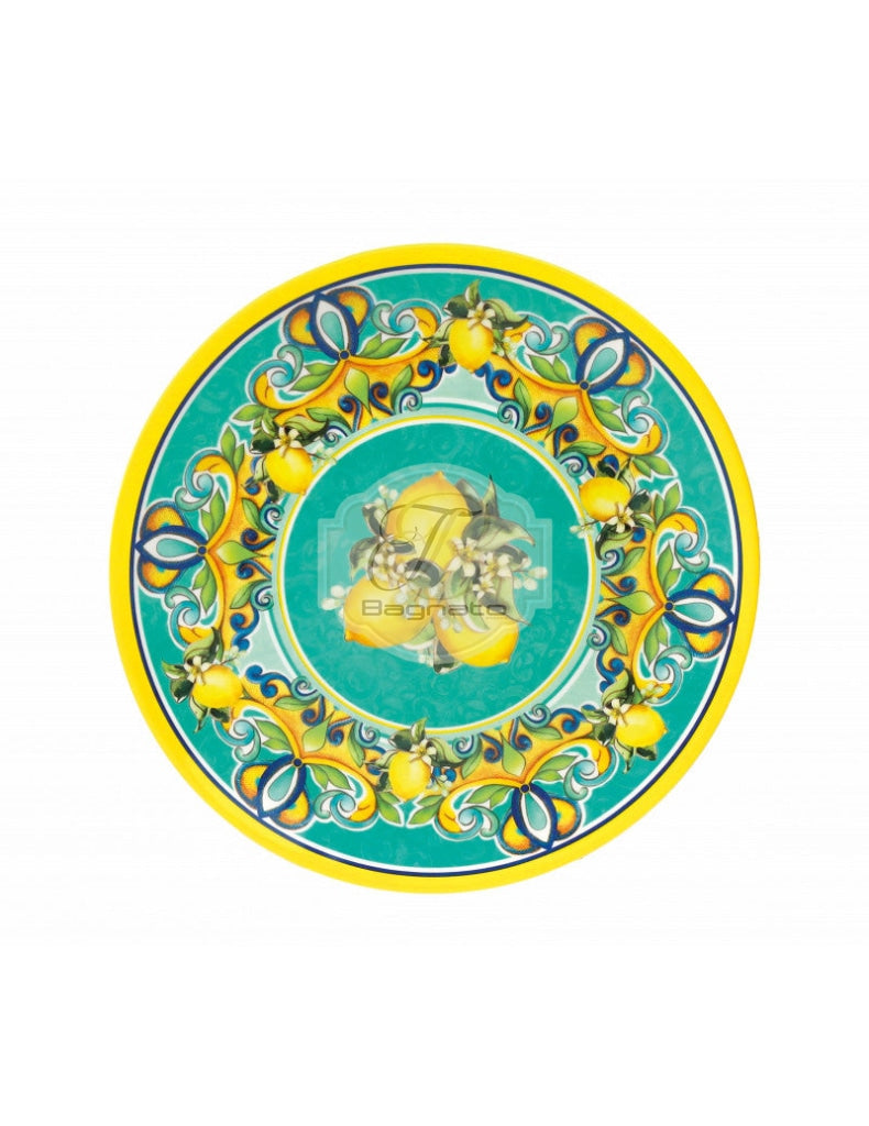 Piatto Piano Set 6 Pezzi Citrus Melamina