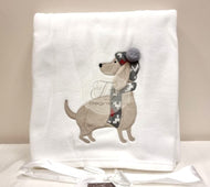 Plaid Preziosa Dog Bianco