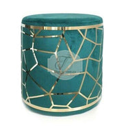 Pouf Petrolio Velluto Brandani Pouf
