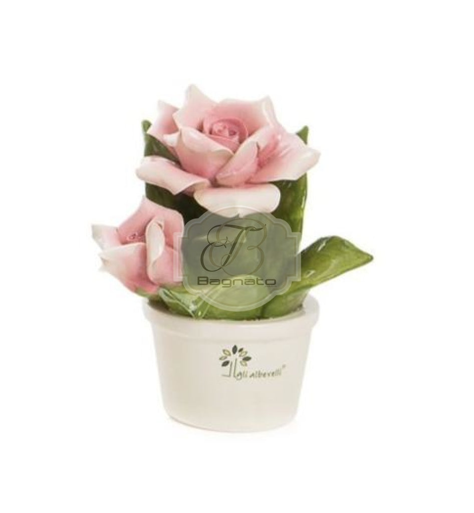 Pianta Rosa pink ceramica - Bagnato Arredotessile