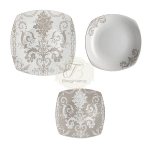Servizio Piatti Set 18 Pezzi Deco Porcellana Brandani Piatti
