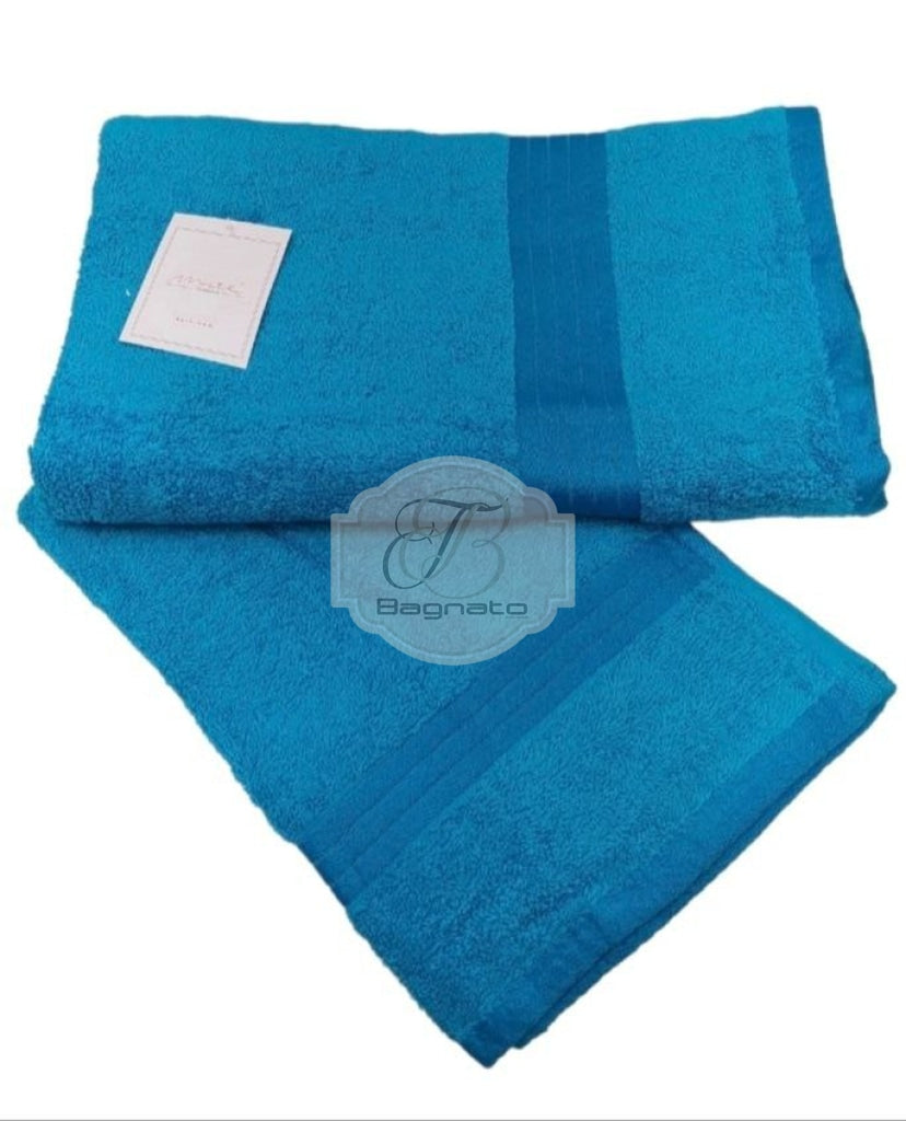 Julie Julsen® Set Di 2 Asciugamani Per Sauna In Cotone Biologico – 80x200 Cm, Morbidi E Assorbenti, Turchese, Qualità Hotel 550 G/m²