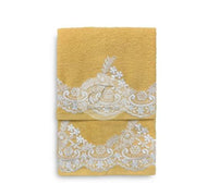 Set Asciugamani 1+1 Nausicaa Pizzo Giallo Asciugamani