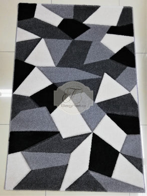 a close up of a black and white umbrella 