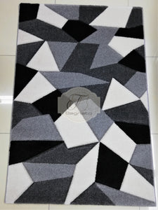 a close up of a black and white umbrella 