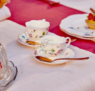 Tazzina Caffè Preziosa Set 4 Pezzi Flower Tazzine