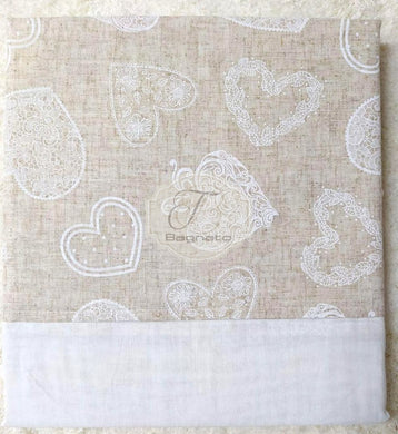 Tenda Shabby Chic Con Stampa Cuori Tenda