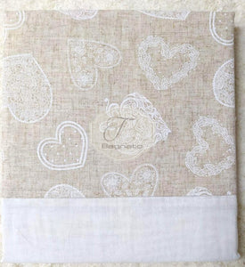 Tenda Shabby Chic Con Stampa Cuori Tenda