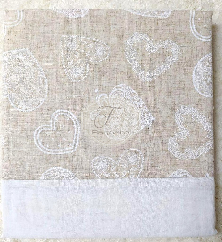 Tenda Shabby Chic Con Stampa Cuori Tenda
