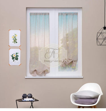 Tendine Cambogia Shabby Chic Coppia Finestra