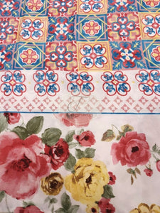 Tovaglia Antimacchia Floral Mattonella Via Roma 60