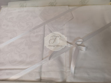 Tovaglia con tovaglioli Art Damasco Luxury - Bagnato Arredotessile