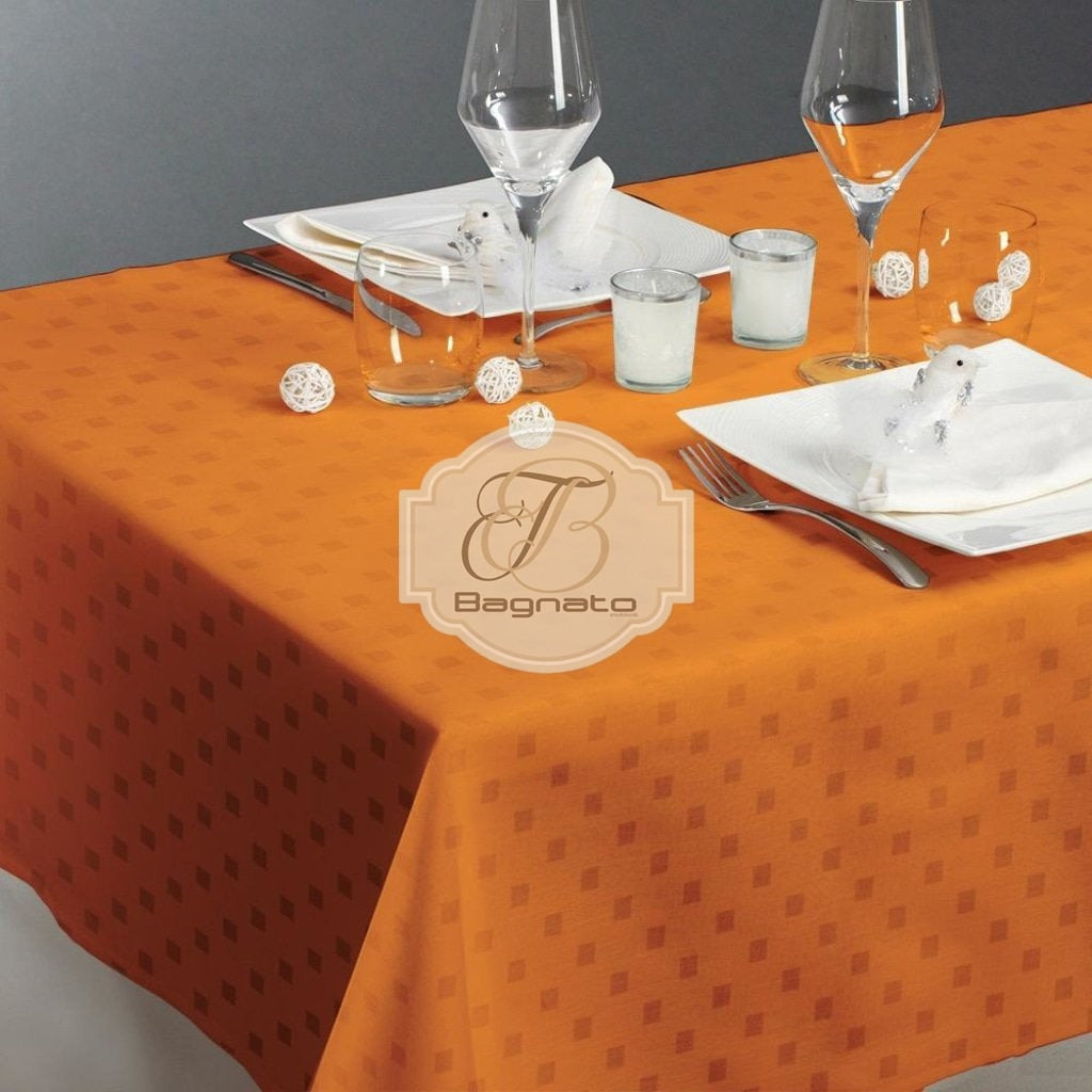 50 Tovaglioli In Raso Arancione Bruciato 43x43 Cm – Per Matrimoni, Lauree E Feste – VACVELT